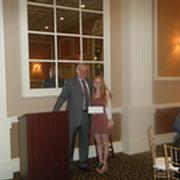 GBMCC Scholarship Committee Co-Chair, Erik Fleisher, with award winner