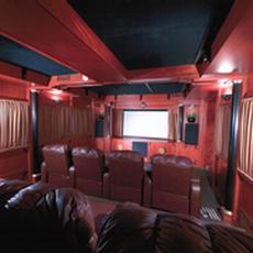 Bloodwood Home Theater with Ebonized Accents - Bloodwood Home Theater with Ebonized Accents