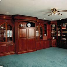 Cherry Cabinetry TV & Library - Cherry Cabinetry TV & Library