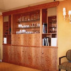 Quilted Maple Bar/Display Cabinet - Quilted Maple Bar/Display Cabinet