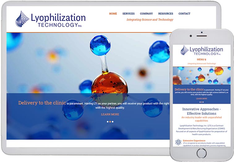 Lyphilization Technology Website Development Company