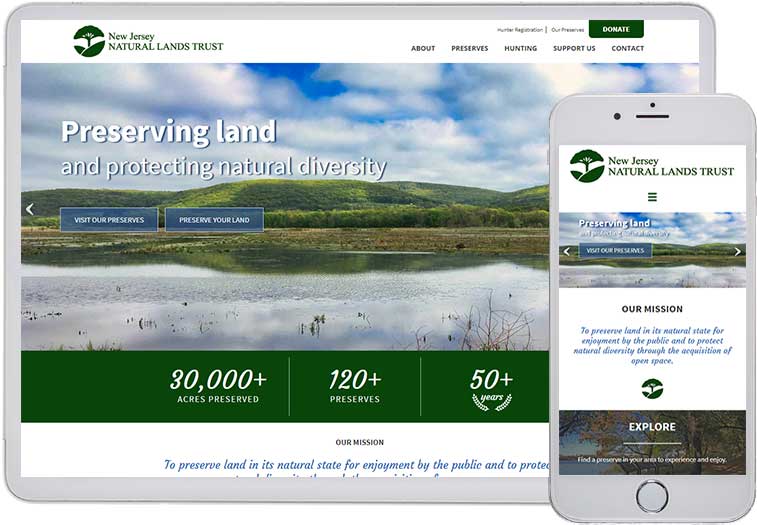 New Jersey Natural Lands Trust Website Designer