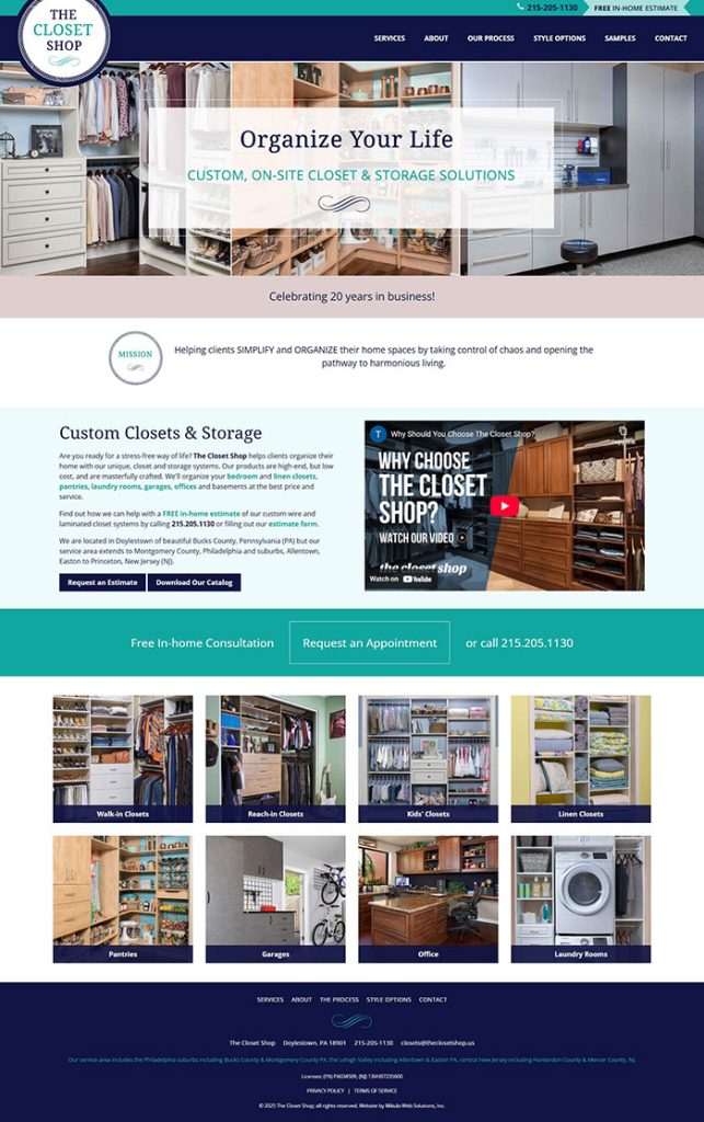 The Closet Shop website