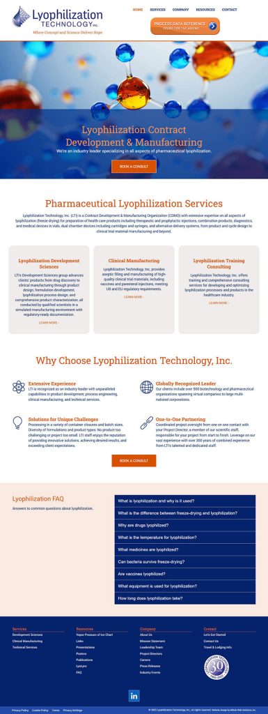 Lyophilization Technology website